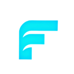 blue colour F letter logo